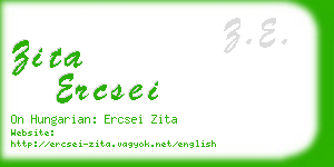 zita ercsei business card